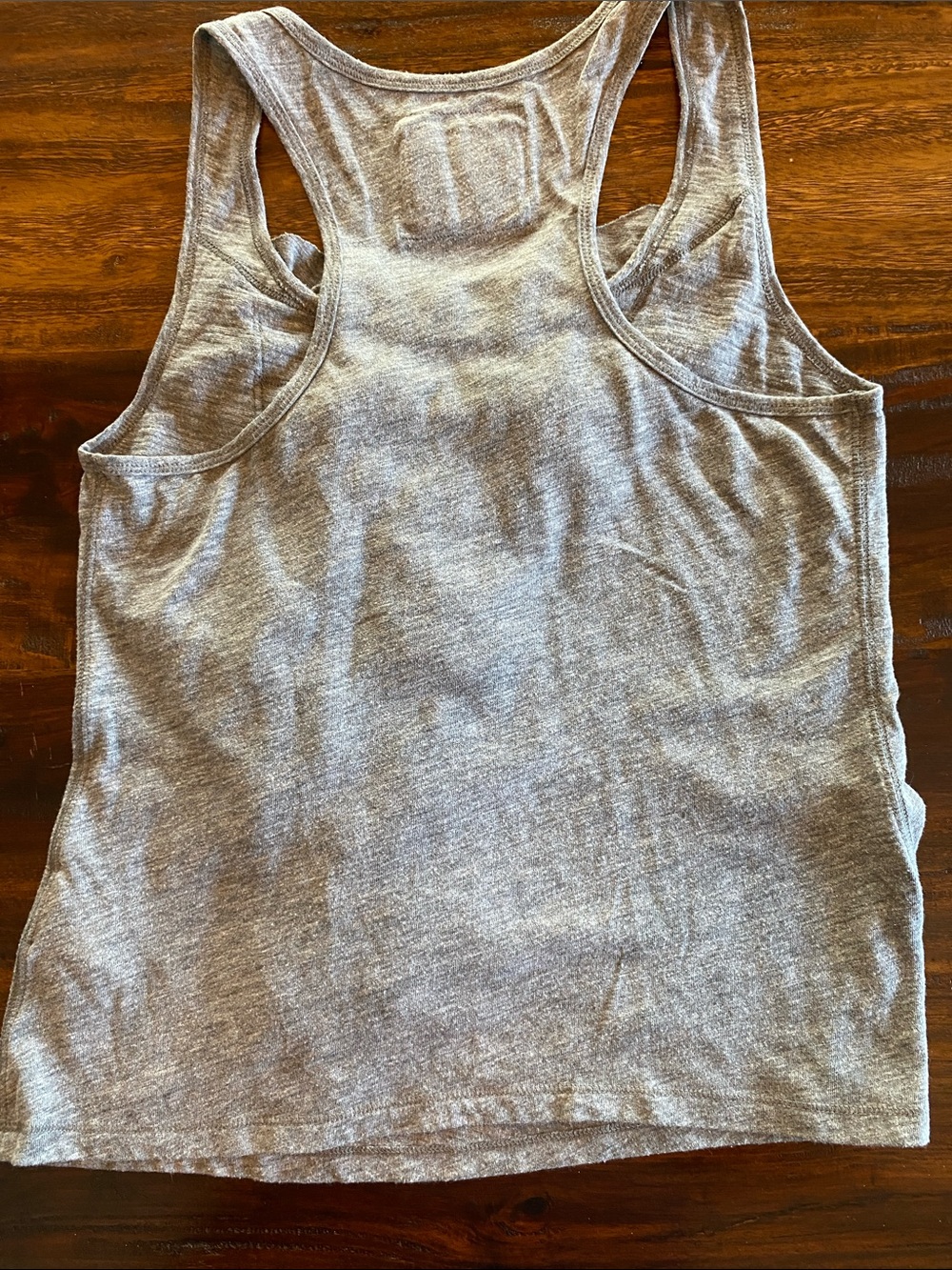 Abercrombie & Fitch Light Gray Ruffle Racerback Tank - Picture 3 of 3